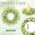 Zeyune 24 Pcs Babys Breath Candle Wreath Rings Bulk - Image 2