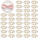 APTWOW Pearl Gold Napkin Rings Set of 100, Disposable Wedding Table Decor by APTWOW