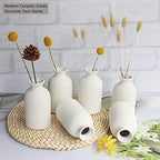 YANLING 6 Pack White Vase Small Ceramic Vases for Decor, Bud Vases - Image 3