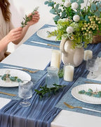 Leetaltree Deep Navy Woven Placemats Set of 24 - Heat Resistant Non-Slip Place mats for Dining Table, Washable Durable PVC Vinyl Woven Table Mats(Deep Navy, 24) - Image 3