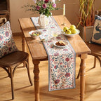bilingaier Farmhouse Berry Red Floral Small Table Runner for Table,Decorative Linen 118 Inches Long French Table Runners,Decor Tabletop for Kitchen,Dining,Party,Home,Christmas,12"*118" - Image 6