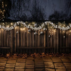 2 Pcs 6 ft Christmas Ball Ornament Garland, Mixed Silver - Image 7