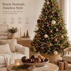 Seenelling 12 Pcs Christmas Glass Ball Ornaments 3.15 Inch, Brown - Image 2