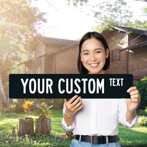 Custom Street Sign, Personalized Novelty Road, Brown Background, Christmas | 42x6 Inches, ACM, Made in USA by Sigo Signs - Image 2