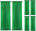 Green Sequin Backdrop Curtains,6 Panels 2FTx8FT Christmas Photo Backdrop by SoarDream