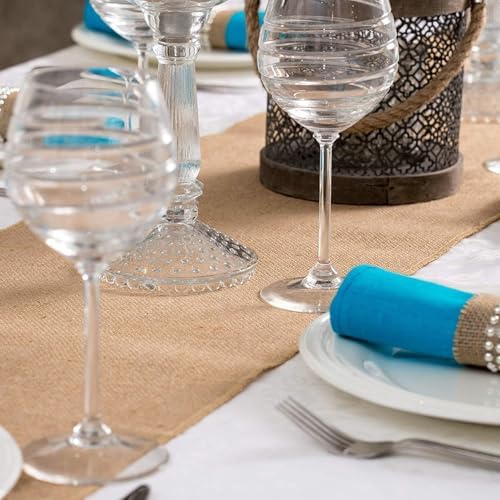 Natural Burlap Table Runner Set of 12 (12 x 72 Inch) | Rustic Jute Table Runners for Wedding, Farmhouse, Thanksgiving, Fall Décor & Parties - Image 6