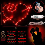 Valentine Window Lighted Red Heart with Arrow, 16 Inch 50 LEDs Iron Frame Hanging Light, Love Window Silhouette Party Decoration Indoor for Mother's Day Wedding, Proposal, Birthday (2) - Image 5