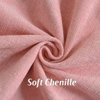 FUTEI Pack of 2 Chenille Throw Pillow Covers 22x22 Inch, Pink - Image 2