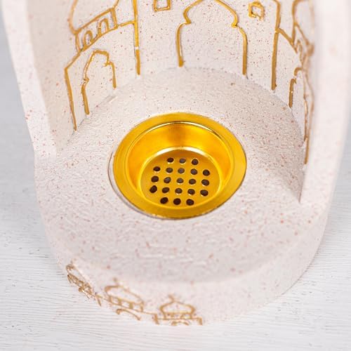 European Style Tea Light Candle Holder Resin Sculpture Palace Shape Candle Holder for Candle Container Suitable for DIY Crafts, Candlesticks, Wedding, Home Decoration - Image 7