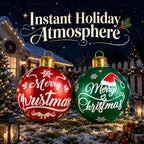 Inflatable Christmas Ornaments 2 Pack,24 Inch Giant Balls Front Porch Decor - Image 3