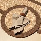 Chardin Home Verona Round Woven Jute Cotton Placemat, Set of 4, 14 Inch - Image 5