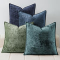 a moment Throw Pillow Covers 18X18 Inch 4 Packs,Soft Velvet Decorative Pillow Cases with 3D Ice Flower,Texture Modern Accent Cushion Covers for Sofa Couch Home Decor Peacock Noir by amoment