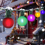 50Ft Outdoor Globe String Lights, LED G40 Colored Christmas Lights with 27 Shatterproof Frosted Globe Light Bulbs(2 Spare) for Holiday Gifts Bistro Balcony Roofline Garden Decor-Multicolor - Image 5