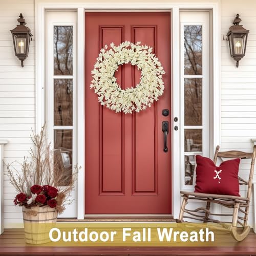 26 Inch Realistic Full Fall Wreaths for Front Door Outside Autumn Wreath - Image 5