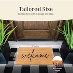 THEODORE MAGNUS Door Mat - Welcome Mat for Front Door with Non-Slip Backing - Durable Coir Doormat - Perfect for Outside Entrance and Entryway Matt - Outdoor/Indoor - Warm Welcome - 17" x 30" - Image 4