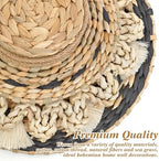 LOMOHOO Set of 9 Boho Wall Basket Decor Wicker Woven Wall Basket Decoration - Image 4