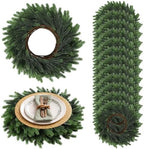 Christmas Placemat Set of 12 Artificial Norfolk Wreath Charger by Gandeer