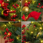YULETIME 6 Feet Lighted Christmas Garland, Battery Powered 20 Fairy Lights - Image 6