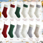 Personalized Christmas Stockings,Custom Embroidered Name & Monogram Knit Stockings for Kids,Family - Checkered Cable Knit 18" Christmas Stocking for Fireplace Holiday Decor(4 Pack) - Image 2