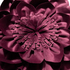 OiseauVoler Decorative 3D Flower Throw Pillow Covers 18x18 Inch Wine Red - Image 5