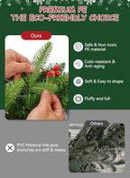 Brightown 24 Inch Pre-Lit Artificial Christmas Wreaths for Front Door,Christmas Decorations Indoor with Pine Cones & Berry Clusters, Christmas Wreath with 50 Lights for Fireplace Wall Window, Plug-in - Image 6