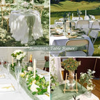 12 Pack Sage Green Cheesecloth Table Runner 35x120 Inch, 10Ft Boho Sheer Gauze Table Runner Cheese Cloth Runner for Wedding Baby Shower Birthday Home Decor Garden Farmhouse - Image 5