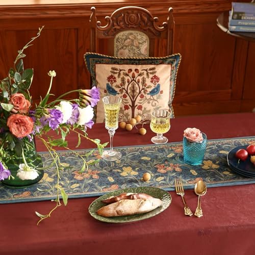 Patdrea Designer Vintage French Velvet Table Runner,12"X87"-Herbert C - Image 4