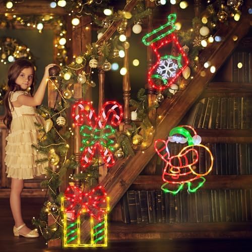 TRWYMZ 16" Christmas Window Silhouette Lights Decorations - Image 6