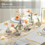 Glasseam Glass Bud Vase for Centerpieces: 12Pcs Gray Mini Small Vases Bulk - Image 3