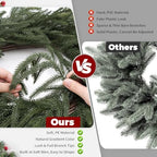 26" Christmas Norfolk Pine Wreath for Front Door (2, Wreath with Sign) - Image 7