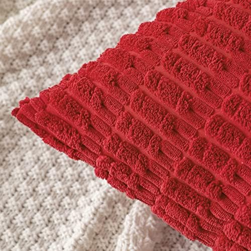 MIULEE Christmas Euro Sham Decorative Throw Pillow Covers 26x26 Red Pack of 2 - Image 2