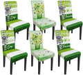 St Patricks Day Chair Covers Set of 6 Shamrock Chair Back Covers St Patrick's Day Dining Chair Covers for Party Kitchen Decorations by Unknown