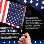 Sabary 100 Pcs Patriotic Luminary Bags USA Flag Flame Resistant Candle Reusable Paper Lantern for Independence Day 250 Anniversary Memorial Day Decorations Diwali Veterans Party - Image 3