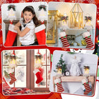 Therwen 2 Pcs Christmas Stocking Holders Lantern, LED, Xmas Tree, White - Image 6