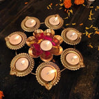 Diwali Diyas |Urli |Handcrafted Metal Decorative Bowl for Floating Flowers |Tea Light Candle Holders |Diwali Decorations |Diwali Candles (Diya urli) by DECORATIVEBUCKETS