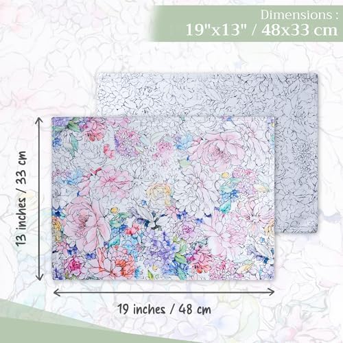 Maison d' Hermine Placemats Set of 4 Reusable 100% Cotton (13"x19") - Image 4