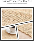 Placemats Set of 6, 12 x 17 Inch, 100% Natural Ramie, Handwoven - Image 5