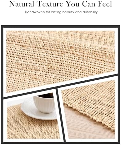Placemats Set of 6, 12 x 17 Inch, 100% Natural Ramie, Handwoven - Image 5