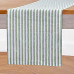 Solino Home 100% Pure Linen Table Runner, 14 x 120 in, Green, Amalfi Stripe - Image 2