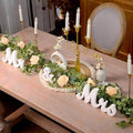 Canlierr 2 Pcs Large Mr & Mrs Sign with Artificial Flower Garland,Champagne by Canlierr