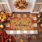 Moucuny 2 Pcs Fall Front Door Mat Outdoor Set, Non-Slip - Image 2