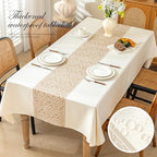 Rectangle Linen Tablecloth Classic Vine Spillproof Cloth 55x120 Inch - Image 2