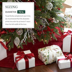 Balsam Hill Lancaster Quilted Christmas Tree Skirt - Reversible Tree Skirt with Metallic Gold Threading, Cardinal Red, 72" - Image 4