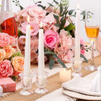 Clear Glass Candlestick Holders Taper Candle Holder Bulk 2.5 Inch Candle Stick Holder for Table Centerpiece Mantel Wedding Housewarming Gift Rustic Vintage Valentines Dinning Decoration - Image 5