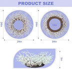 Winter Wreaths for Front Door 24 Inch Artificial Winter Wreath White Berry Wreath for Indoor Outdoor Window Wall Christmas Holidays - Image 3