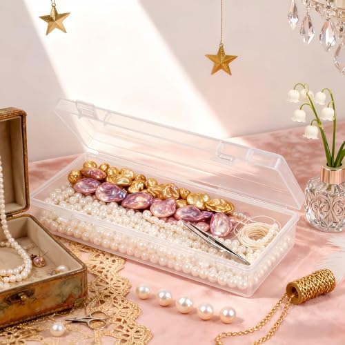 LJY 10 Clear Rectangular Plastic Boxes, 6.1 x 2.6 x 1.2 in for Beads - Image 4