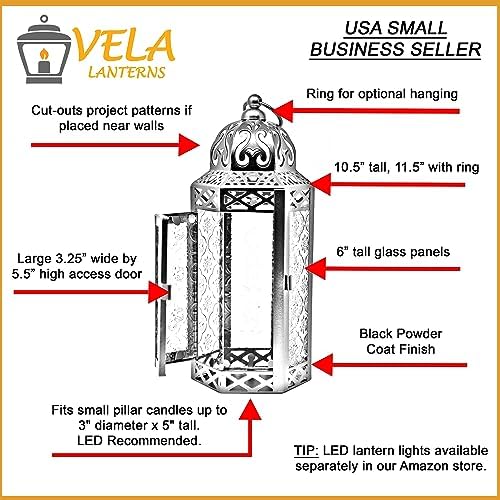 Vela Lanterns Decorative Indoor Fairy Light Candle Holder, Green, M, 12-PK - Image 7