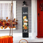 Dandat Hello Fall Porch Sign Thanksgiving Welcome Decor 47", Dark Color - Image 6