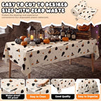 54 Inch X 300 Feet Plastic Table Cover Roll Disposable Halloween Tablecloth Ghost Bat Plastic Table Covers for Halloween Party Decorations - Image 4
