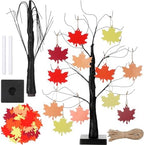 Briwooody 24” Thanksgiving Gratitude Tree with Leaves Kit Seasonal Holiday Decoration with Writing Pen Hemp Rope DIY Fall Decorations Craft Kit for Autumn Home Desktop Thanksgiving Decor(Maple Leaf) by Briwooody